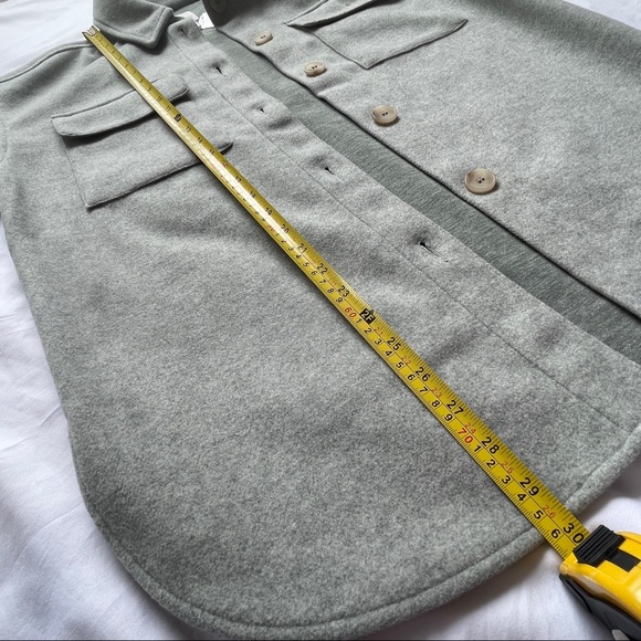 (NWT) H&M - spring light green melange shirt jacket / shacket (xs) - Picture 9 of 16